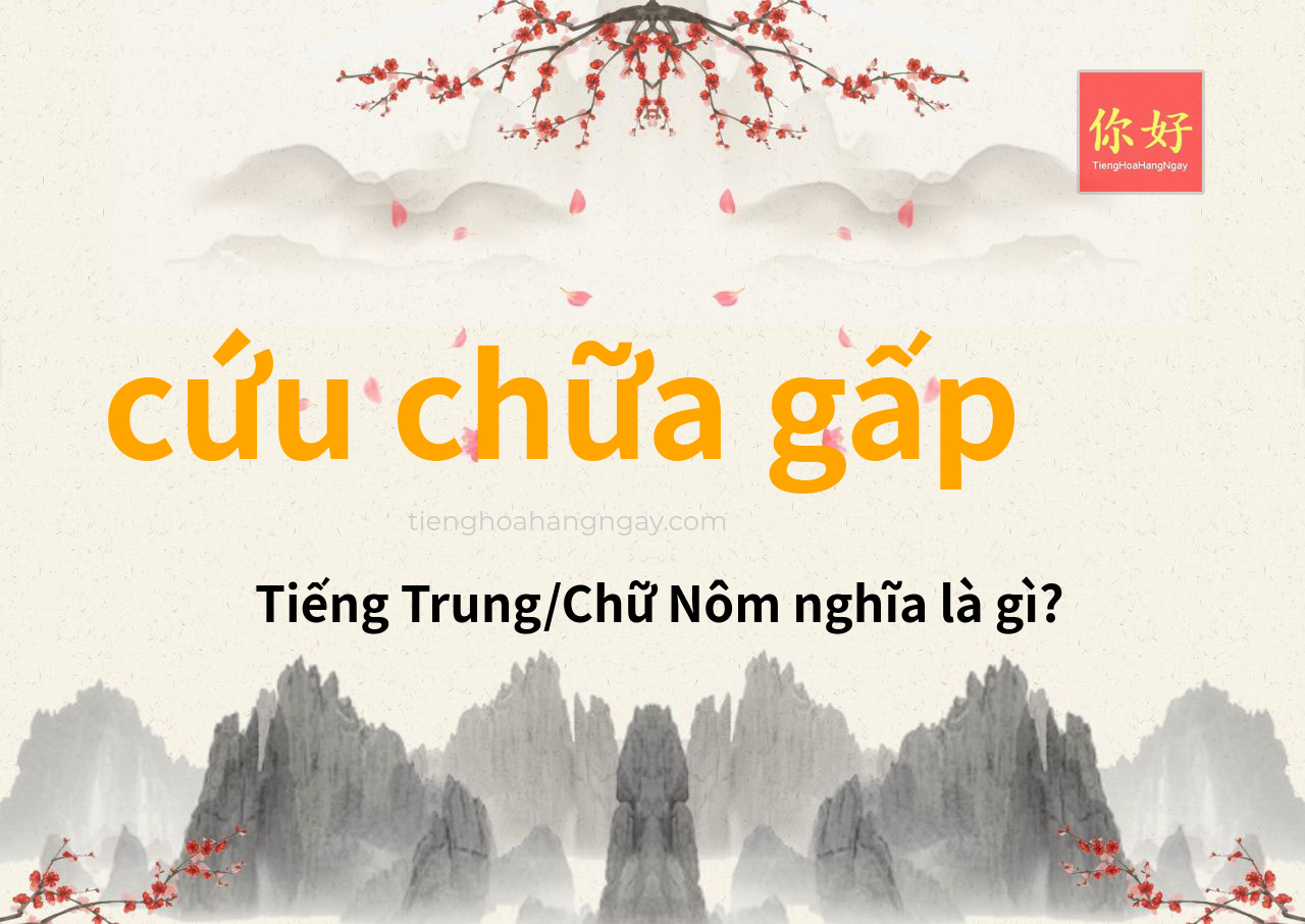 cứu chữa gấp tiếng Trung là gì?